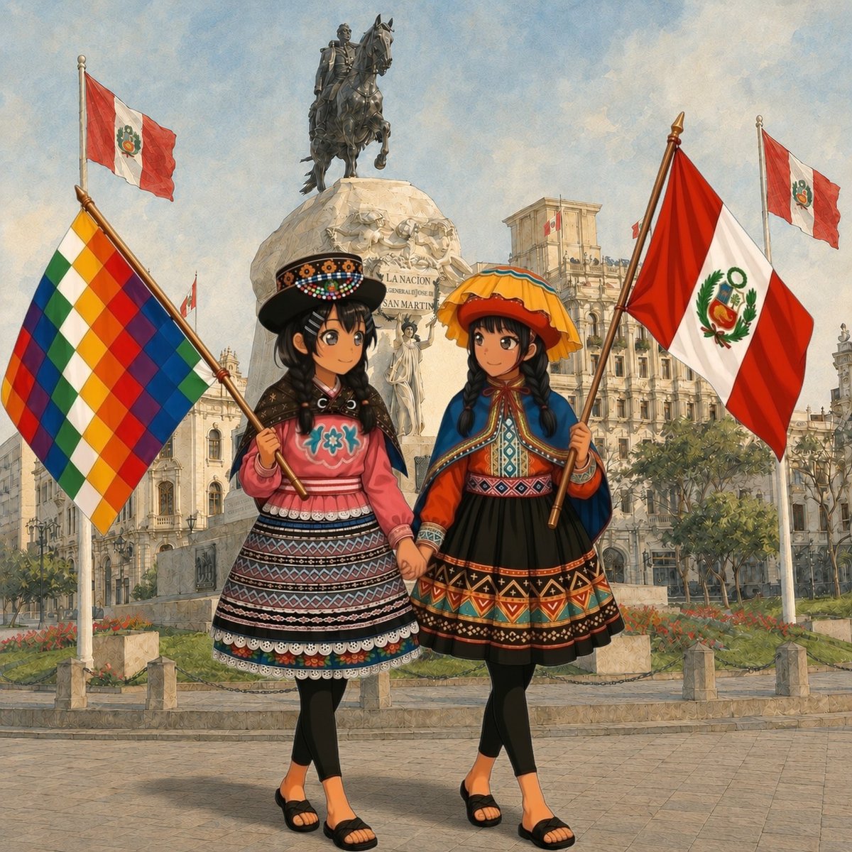 Yaakov_M_Liu's tweet photo. Pirusuyu Mamallaqtanchikpa Punchawnin kusisqa kachun!
#FiestasPatrias2026 #Pirusuyu #RunaSimi #Quechua #Perú #טו_באב #TuBAv #民族衣裝 #文化 #創作 #Art #Illustration #イラスト #創作イラスト #創作百合 #絵描きさんと繋がりたい #イラスト好きな人と繋がりたい #百合好きな人と繋がりたい https://t.co/KjF3g7zXfZ