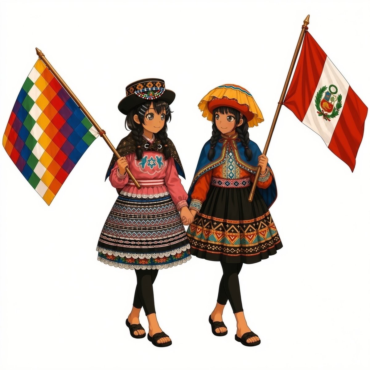 Yaakov_M_Liu's tweet photo. Pirusuyu Mamallaqtanchikpa Punchawnin kusisqa kachun!
#FiestasPatrias2026 #Pirusuyu #RunaSimi #Quechua #Perú #טו_באב #TuBAv #民族衣裝 #文化 #創作 #Art #Illustration #イラスト #創作イラスト #創作百合 #絵描きさんと繋がりたい #イラスト好きな人と繋がりたい #百合好きな人と繋がりたい https://t.co/KjF3g7zXfZ