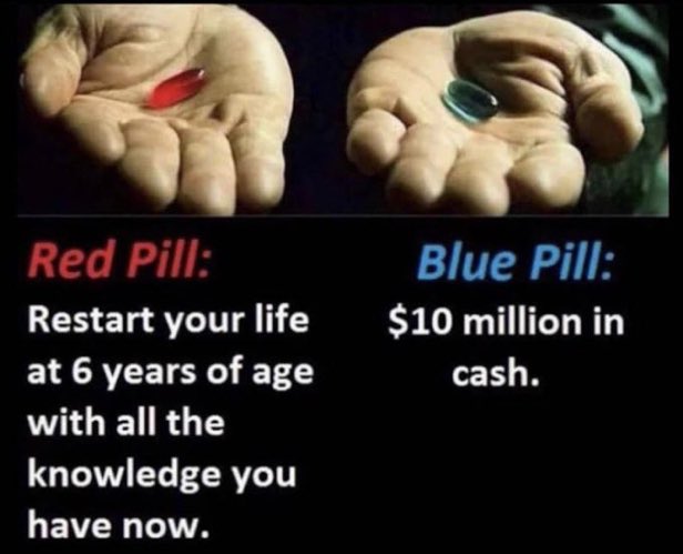 PostingOften's tweet photo. Which pill would you swallow? https://t.co/7BV8daE6QY