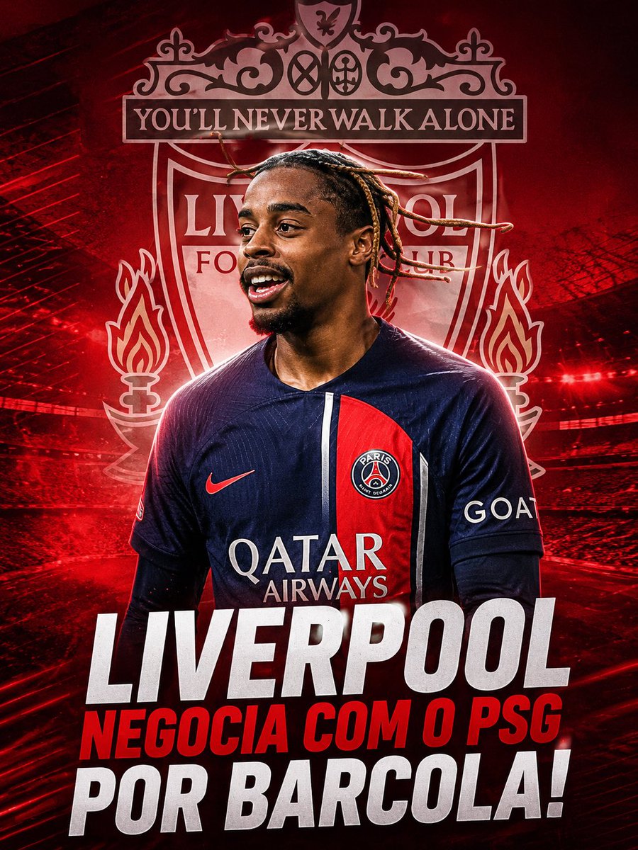 Transfdabola1's tweet photo. 🚨 Liverpool abriu negociações com o PSG por Bradley Barcola.

As conversas estão em andamento para definir os termos da transferência. 

Ainda não há proposta oficial, mas os termos com o jogador já estão encaminhados e não devem ser um obstáculo. 

🗞️ @FabrizioRomano https://t.co/uHMVW1X6pj
