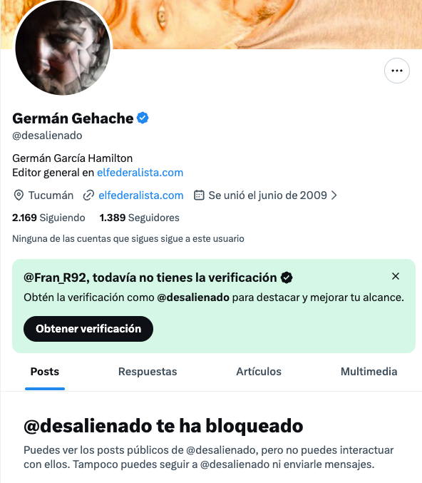 Fran_R92's tweet photo. @desalienado Te entró la balubi? Deja de aceptar pauta y vivir de los pobres infeliz. Te acuso de recibir plata pública y de chuparle la pija a Jaldo https://t.co/CYD7yIHRPx