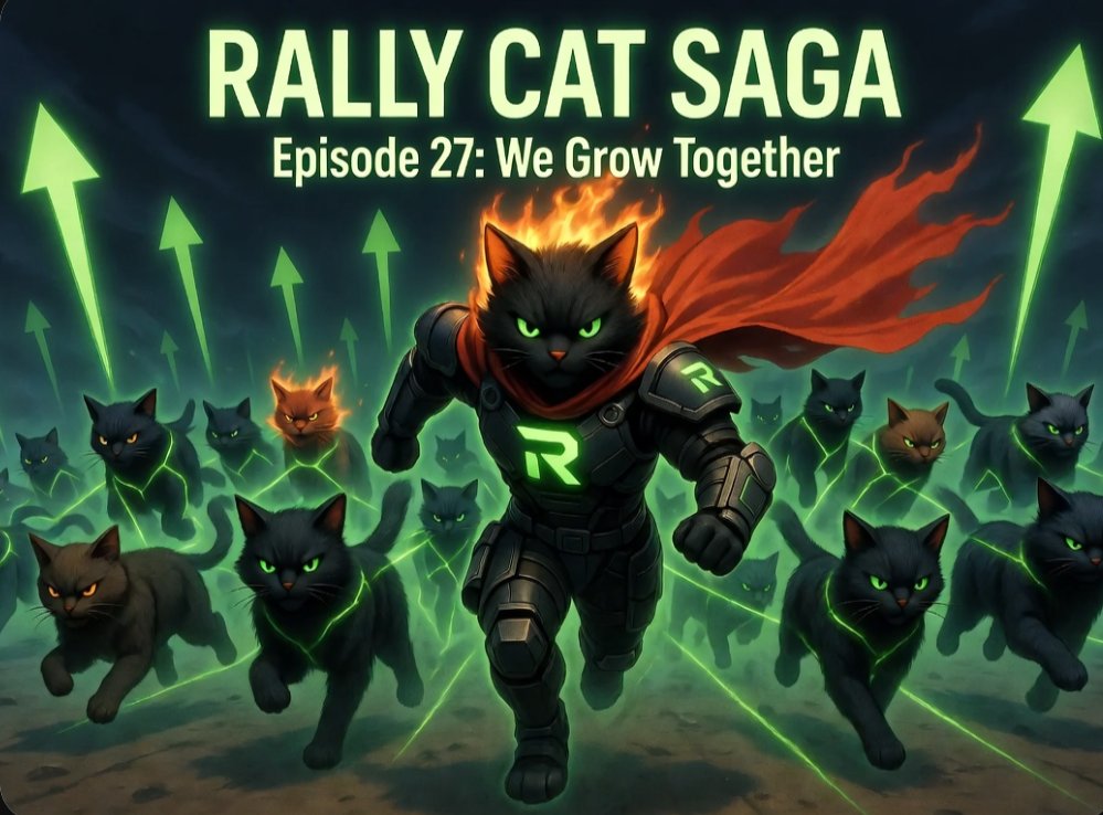 RallyCat's tweet photo. $RallyCat Saga – Episode 27: We Grow Together

One token.  
One community.  
One mission.

Rally Cat was never meant to grow alone.

Every piece of content created — every video, every meme, every post — should be shared by all of us.  
Every account should follow and support each other.  
Every holder should lift the next one up.

When one of us grows, we all grow.  
When one of us wins, we all win.

This is not a solo journey.  
This is a collective rise.

The stronger the community becomes at supporting each other, the faster Rally Cat moves forward.

No one left behind.  
No one growing in silence.

@CryptoRal1y

From the Red Sea to the Moon…  
we rise together.

CA: DbDwQC6f9hvzvXjrQxqfiFDZhArbzfdujotbXqcwpump

Website: https://t.co/q9lD72rTI1
Telegram: https://t.co/HyV3tfz3Uo
Discord: https://t.co/Bzt92lqmGo
YouTube: https://t.co/VaC67DbLCt
TikTok: https://t.co/065BTwNUrO

#RallyCat #RallyCatSaga #FromTheRedSeaToTheMoon #Solana #SolanaMeme #OrganicGrowth #Hold #bitcoin #pumpfun #x