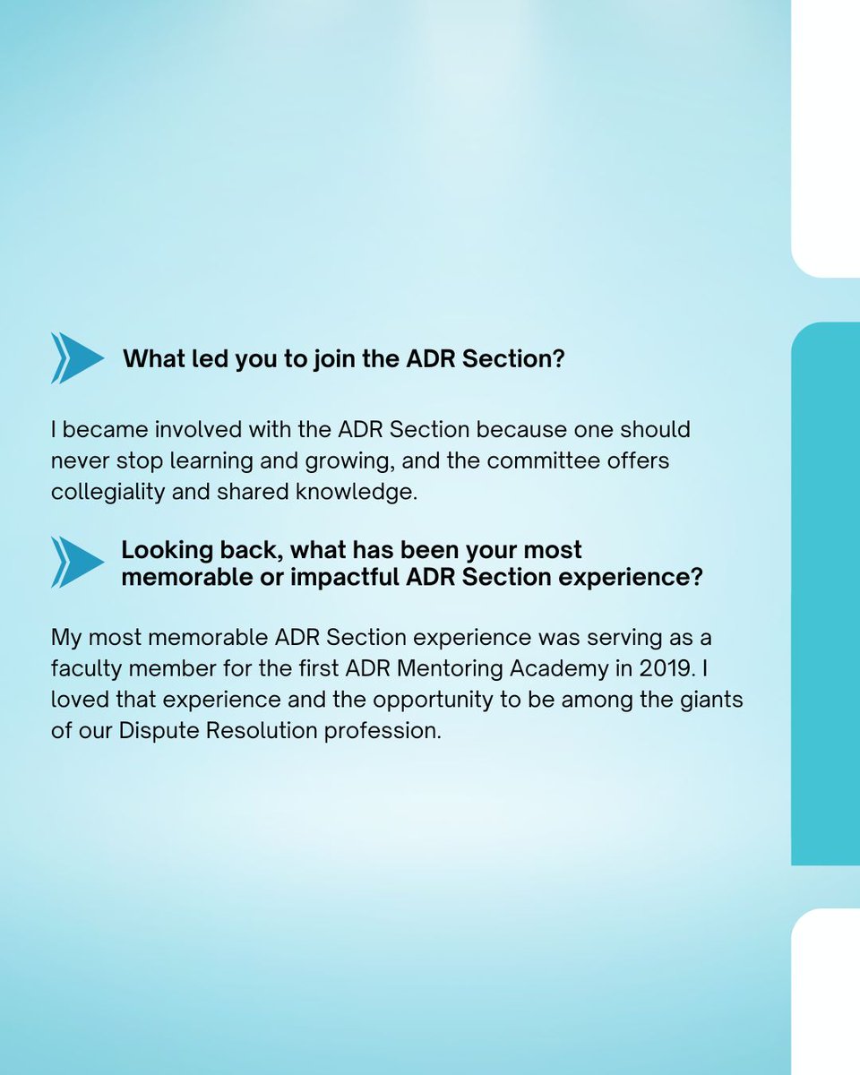 FlaBarADR's tweet photo. July Member Spotlight: Rodney G. Romano

He has earned a full-time living as a Florida Supreme Court Certified Circuit Civil mediator and qualified arbitrator, conducting over 10,500 circuit civil mediations and arbitrations since becoming certified in 2000. 

#ADRSection https://t.co/OEx4uMTuVL