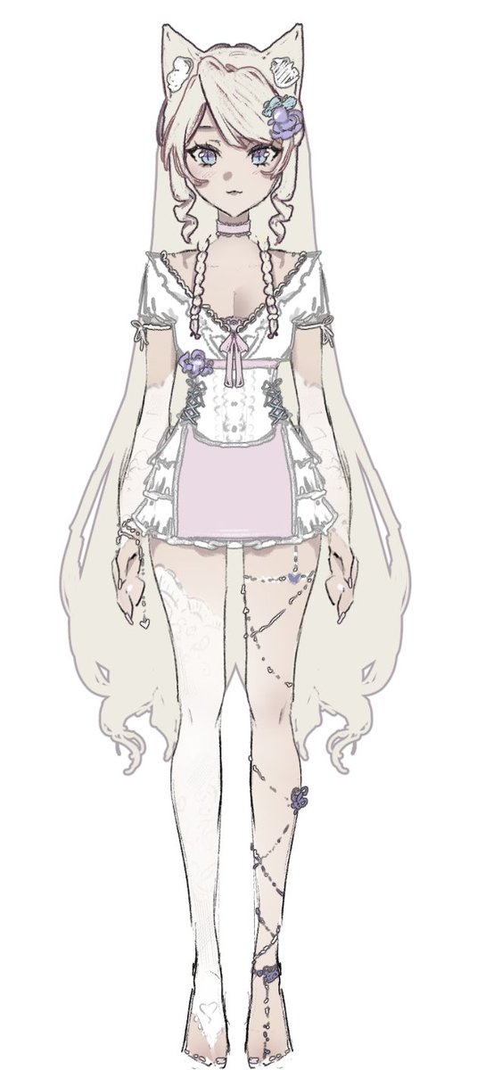 KainSephiran's tweet photo. did some messy doodling earlier... shes sooo cute but not my style 😭 https://t.co/L27OmE6LrX