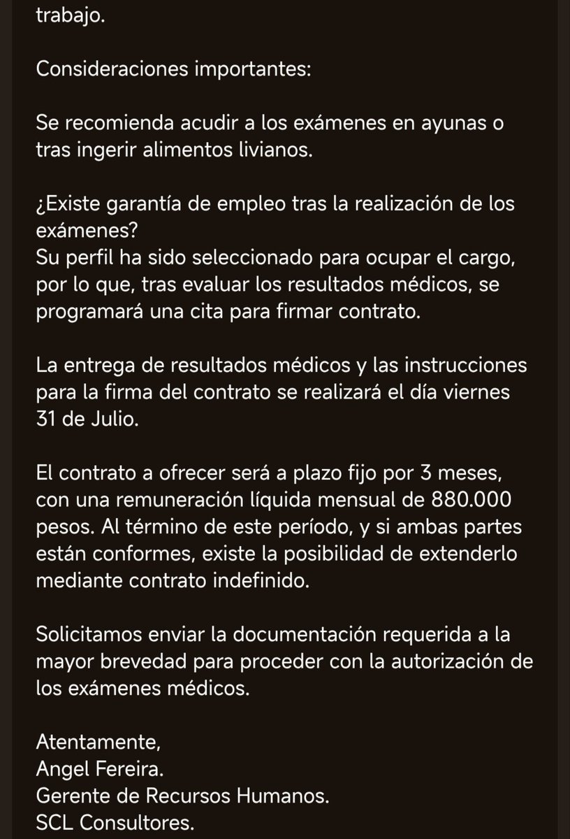 ValeVale226012's tweet photo. Cómo se denuncia esto??? O sea este tipo me manda un correo solicitando la transferencia de 26lucas para exámenes médicos. Obviamente es una estafa. #estafa #funa #chile @PDI_CHILE https://t.co/ZeN2DGEnsM