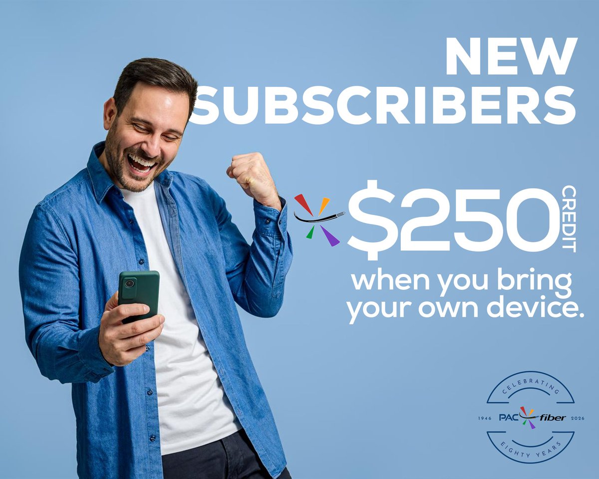 pac_fiber's tweet photo. 𝐌𝐀𝐊𝐄 𝐓𝐇𝐄 𝐒𝐖𝐈𝐓𝐂𝐇! 📱

Bring your own device and save $250 when you sign up with PAC Mobile.

Visit https://t.co/Vrb9kYKLLM or call 912-653-4389 to get started.

#PACFiber #PACMobile #BringYourOwnDevice https://t.co/bUyP2Ux8He