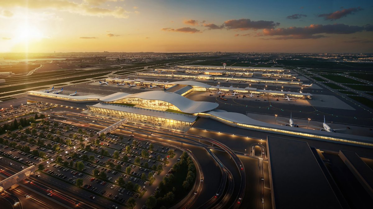 aviationbrk's tweet photo. President Donald Trump has unveiled a $22 billion ​plan to rebuild Washington Dulles airport by replacing concourses and adding a large parking garage while preserving the landmark ‌main terminal.

The announcement is the latest in a series of major projects he has announced in and around the U.S. capital.

"It's considered one of the worst airports anywhere in the world, we're going to make it maybe the best with some hard work," Trump said, arguing it was time "for a ​major and long overdue renovation and reconstruction of Washington's really horribly-thought of Dulles."

Trump, who was joined by United Airlines CEO Scott ​Kirby and Transportation Secretary Sean Duffy at the White House, has been pushing for an overhaul ⁠of the airport that is the main international gateway for the national capital region. The plan includes 5 million square feet ​of new or renovated airport space.
