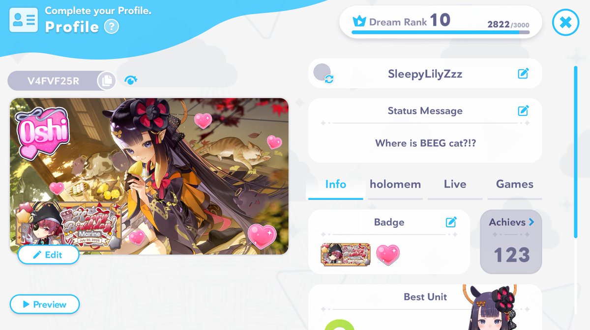 sleepylilycos's tweet photo. Please add me on Holodori!!
Currently on the grind if saving all my gems for Justice...
#hololivedreams

V4FVF25R https://t.co/zIkhxhdvI1