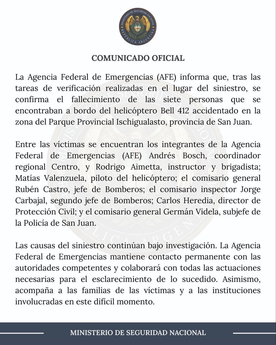 AFE_Arg's tweet photo. Comunicado oficial AFE. https://t.co/NWqnjAtQxn