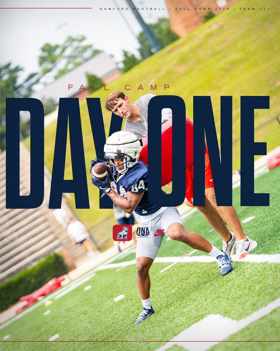 SamfordFootball's tweet photo. Back to business 💼🐶

#AllForSAMford #SamfordDNA #FallCamp2026 https://t.co/vvgqRQPeQH