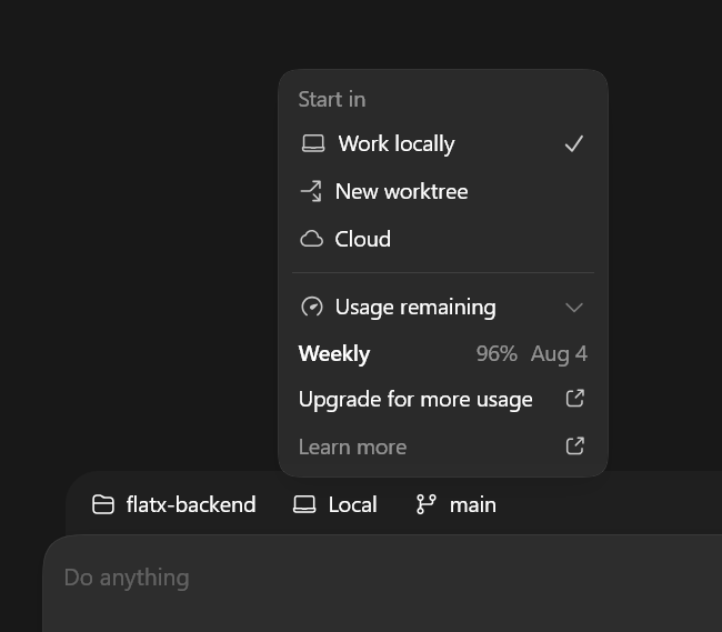 bigapejit's tweet photo. @thsottiaux  be honest... 

Explain why usage limits are shown here https://t.co/NJD6kxQMXP