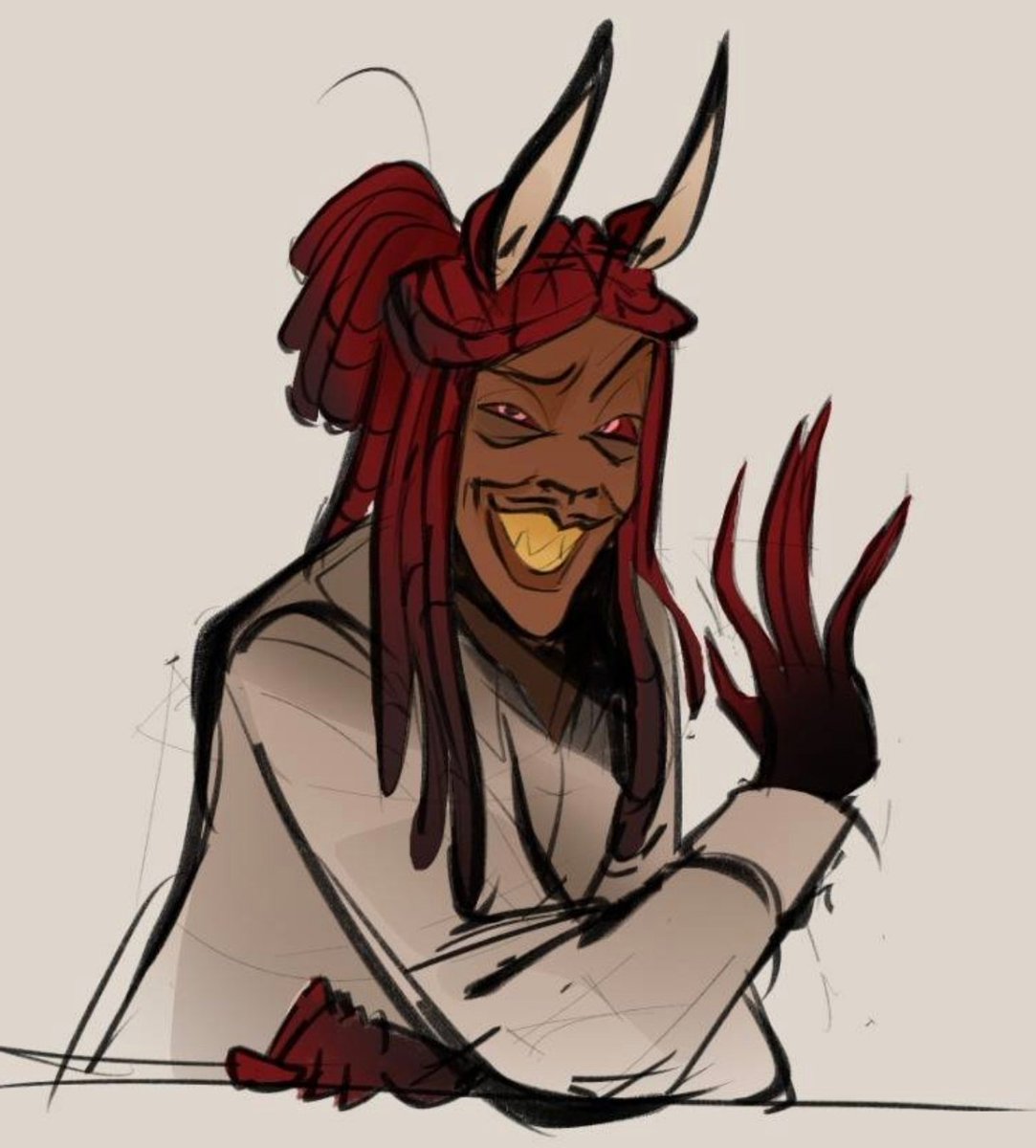 the_fork_witch's tweet photo. Alastor with locs ❤️🦌 #hazbinhotel #alastor https://t.co/X0ACE1Kv0C