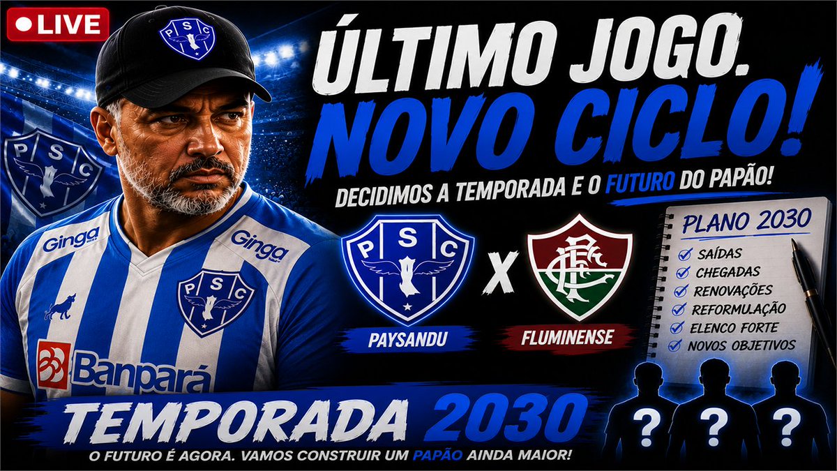 mmagnun's tweet photo. 🔥 O FUTURO DO PAYSANDU COMEÇA HOJE! | ÚLTIMO JOGO + PLANEJAMENTO 2030 | FM26🟢https://t.co/tr8YpLo6fx🔴https://t.co/EZiFLfAPA7🟣https://t.co/VhfqP0hsca @FootballManager @Paysandu @PaysanduNews https://t.co/0qYYPm8qSm