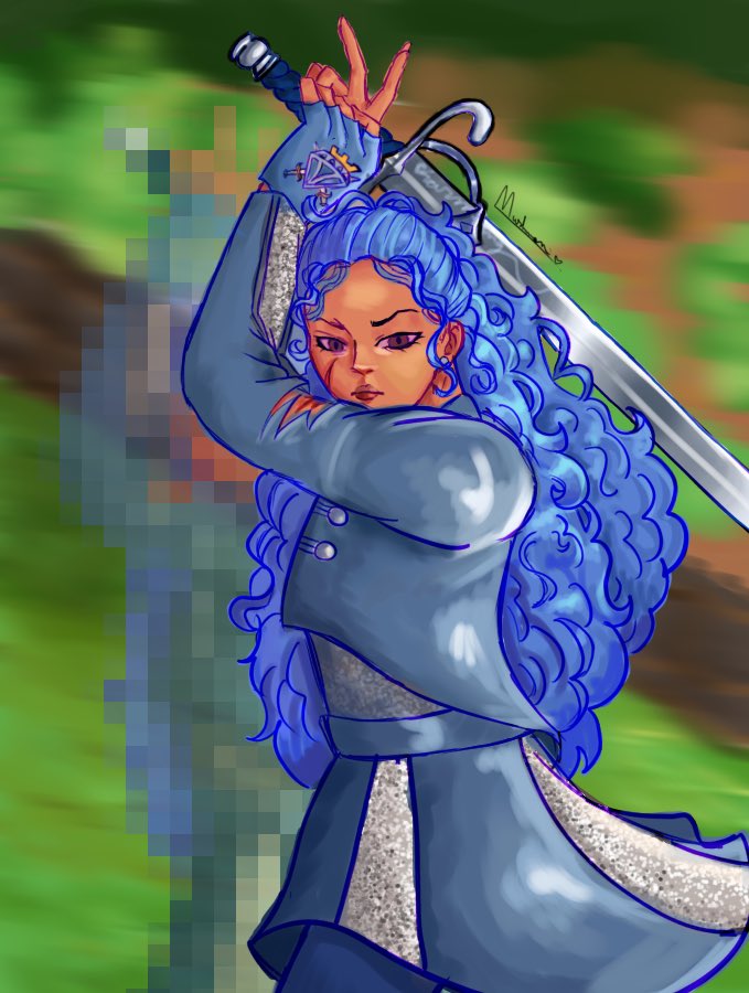 mushmOO_l1ght's tweet photo. Chloe Charming at sword training (i can’t think of a better description lol) https://t.co/KGeVTYaQO1