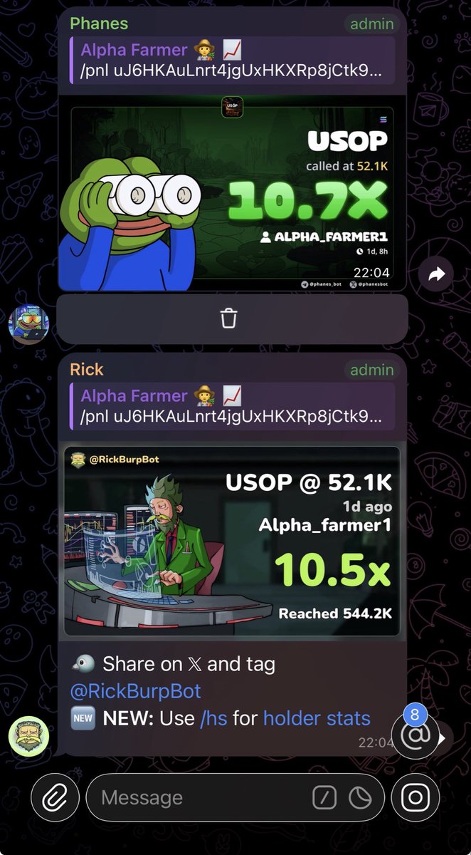 Alpha_farmer1's tweet photo. 10.7X PROFIT SECURED 💯 
$USOP

PRIVATE TG CHADS STILL PRINTING 🚀

uJ6HKAuLnrt4jgUxHKXRp8jCtk9ap51FwBKtQkupump https://t.co/xMtleqo6yd