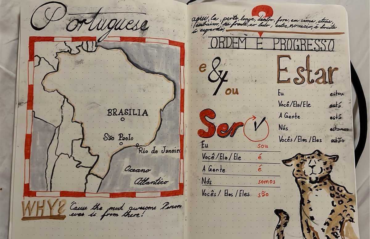 lilicadt's tweet photo. gente 
>OLHEM< o caderno de português do meu namorado (ele é alemão) https://t.co/14gcFgQQ7k
