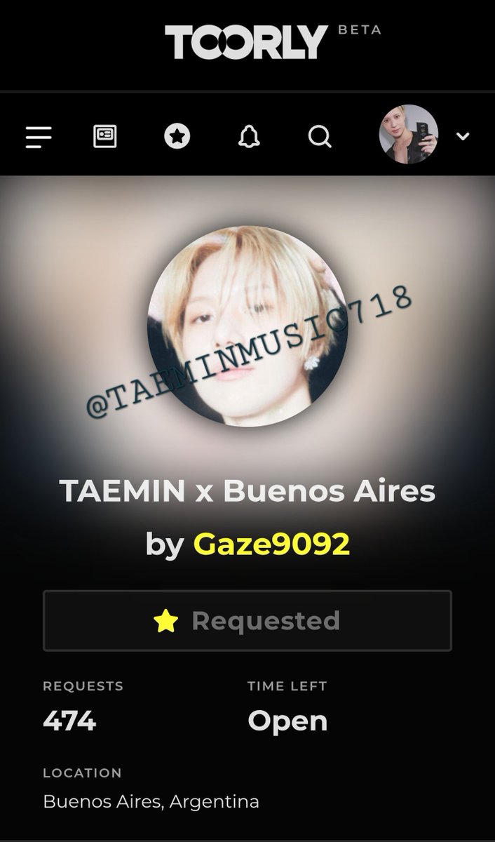 taeminmusic718's tweet photo. @TaeminArgentina ¡YO ya me sume a apoyar ambas campañas de Toorly!
Ahora te falta a ti 🫶
Deja tu prueba aqui 🙏
#TAEMIN #TAEMIN_WORLDTOUR #Toorly #LiminalTour @Taemin_Xoalsox_ @TOORLY @swmaofficial https://t.co/mIalDMuqXs