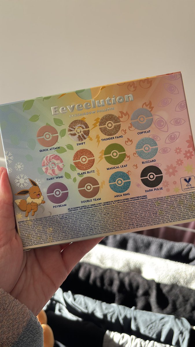 squigyy's tweet photo. Do I wear make up much these days? No. But I have a love for eevee so of course I had to buy @ColourPopCo eevee collab! Could only afford two things cause shipping to nz suuuucks. But I looooveeeeee https://t.co/J3KEV1EmYS