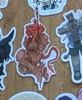 TheSlyVoid9's tweet photo. @selebu spotted! ty for trading! your sticker was so cute!! https://t.co/SjBWPD52U4