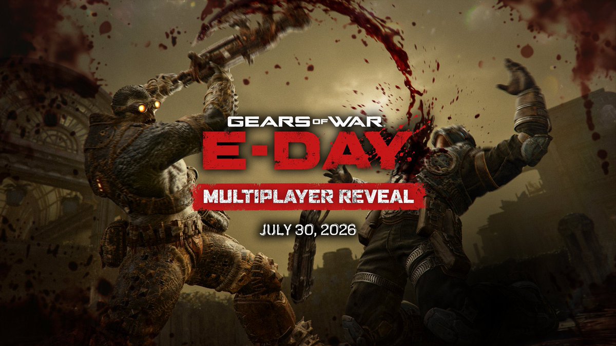 KingAbzTV's tweet photo. Gears of War E Day Multiplayer Reveal TOMORROW!

Also embargo lifts so I'll be dropping my honest first impressions and a lot more videos! 🔔

WE'RE BACK!! Love this community and franchise, see you then 🫡 https://t.co/jXIw00pc2I