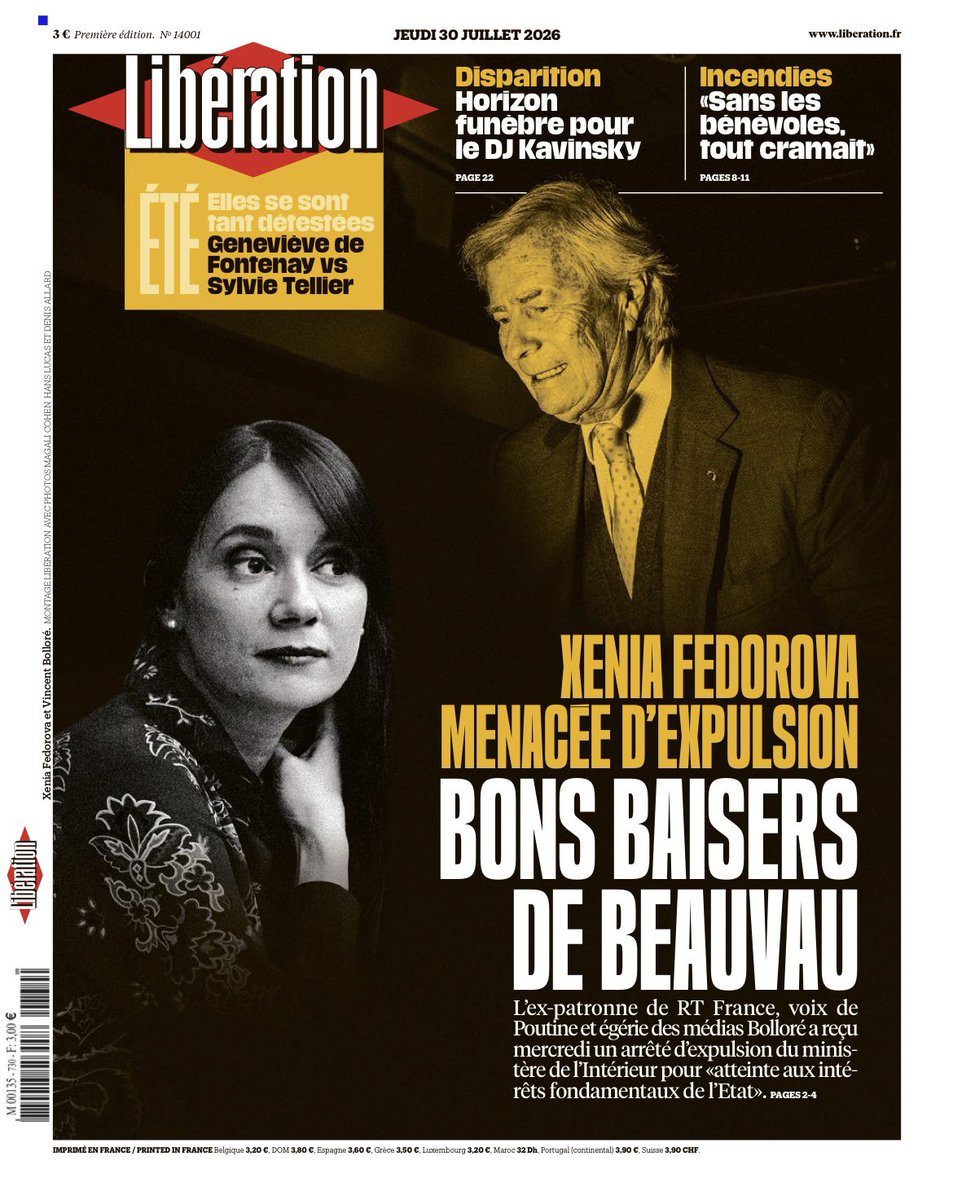 DestinationTele's tweet photo. Les journalistes du milliardaire tchèque Daniel Kretinsky félicitent Emmanuel Macron d’expulser Xenia Fedorova et de durcir le ton contre "les ingérences étrangères" 😄

Le milliardaire tchèque Daniel Kretinsky vient de racheter Libé, Atos, Casino, Editis, la FNAC… et… et… 1/2 https://t.co/rKfYeNotgN