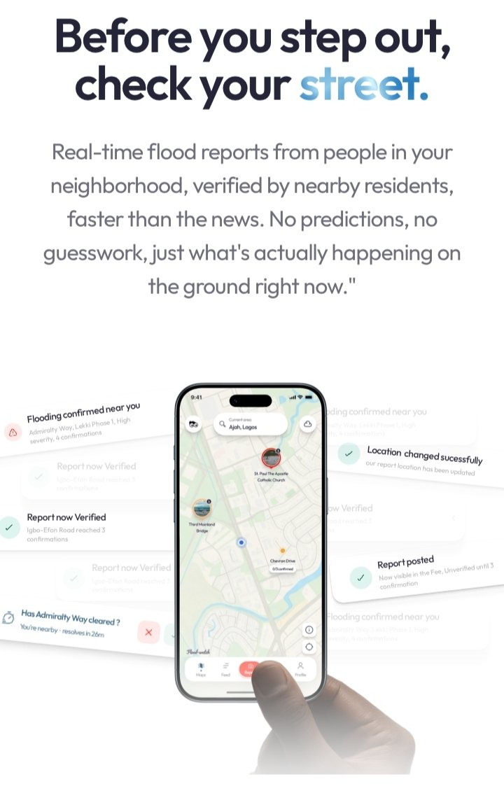 Floodwatch9ja's tweet photo. Most weather apps are built for conventional weather forecast. Ours is built for that moment when you're deciding whether to move your car or go back . That's a different problem — and it needed a different app. https://t.co/FbZuOt256S