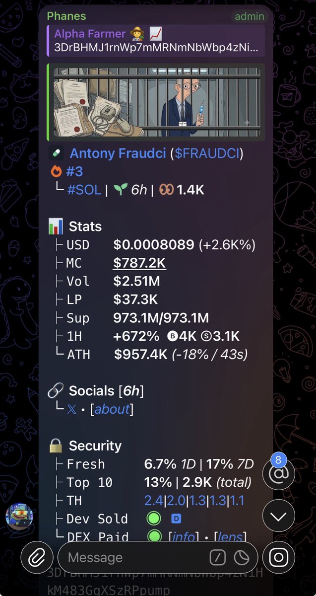 Alpha_farmer1's tweet photo. 10.9x on $FRAUDCI
LFG🚀

3DrBHMJ1rnWp7mMRNmNbWbp4zNiHkM483GqXSzRPpump https://t.co/f4H8rocwrn