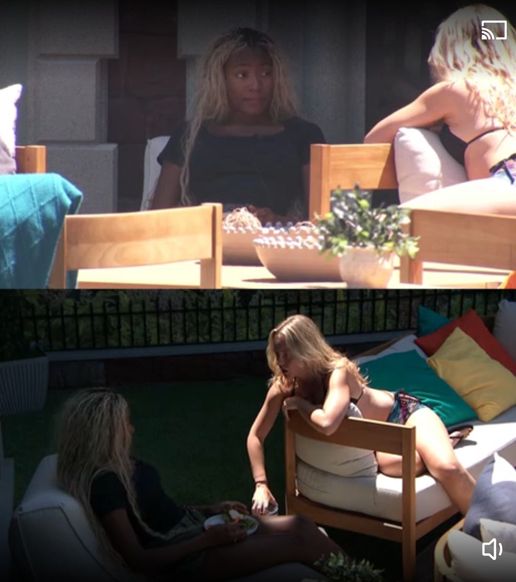 BBLiveUpdaters's tweet photo. #BB28 
Taylor is having a dilemma
Melody says Taylor has Jason and Lala so that's hard
Taylor-this shit is hard. 
Melody wants to keep Jason if Mallory wins but doesn't think they have the votes. They'd need Drew and he won't https://t.co/78VJegzwMr