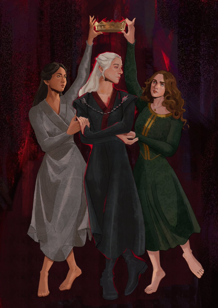 lucre_art's tweet photo. the realm(women)'s delight #hotd #houseofthedragon https://t.co/mRvZc0iLs1