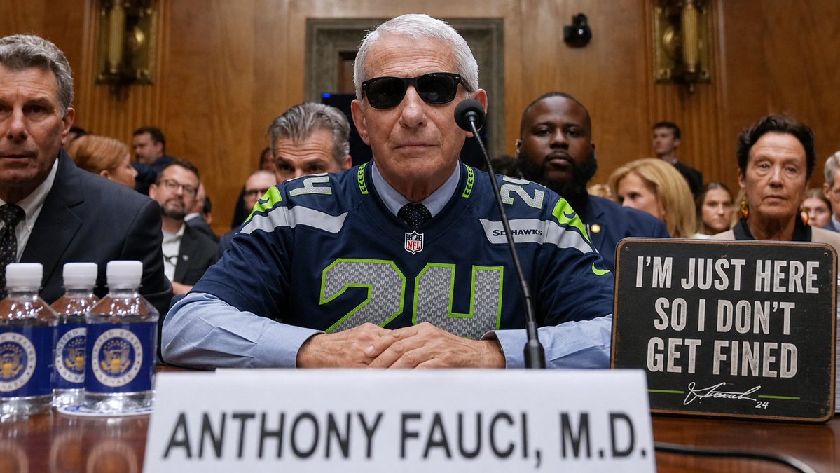 570KVI's tweet photo. "I'm just here so I don't get fined" - Dr. Fauci probably https://t.co/WF9lTMRY0c