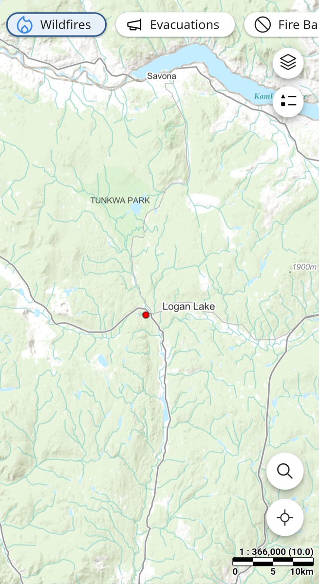 Kamscan's tweet photo. New #bcfire Logan lake fire is 200x200 crowning trees need forestry and RCMP ASAP 2 Hectares burning upslope heavy timber people are stopping to watch blocking highway  bchwy 97C https://t.co/HimOZa0iZd