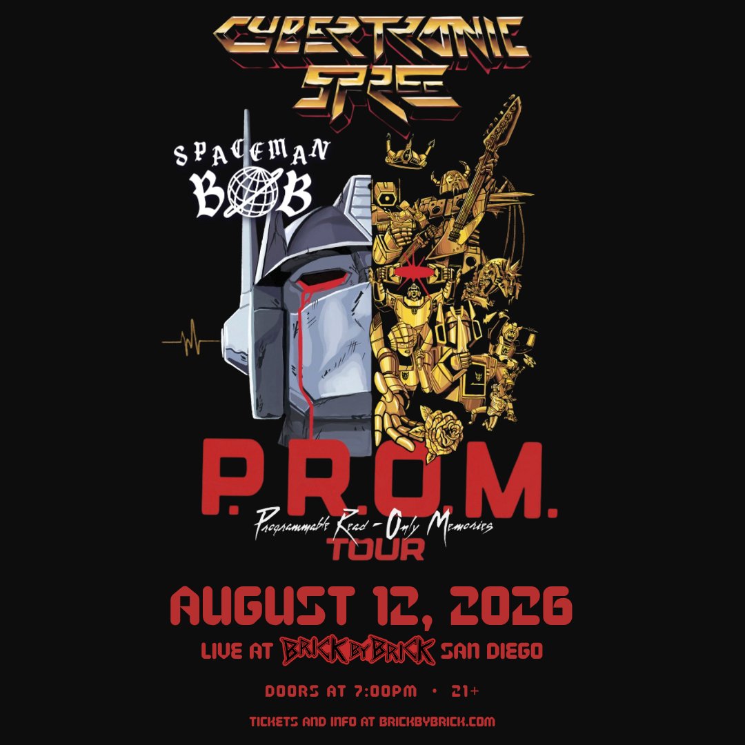 BrickbyBrickSD's tweet photo. Two weeks out โฐโก๏ธ Don't miss @cybertronicband + @thespacemanbob on August 12th! https://t.co/npjZLsAPSe #LiveAtBxB #TheCybertronicSpree #Transformers https://t.co/Y78aN2FGd1