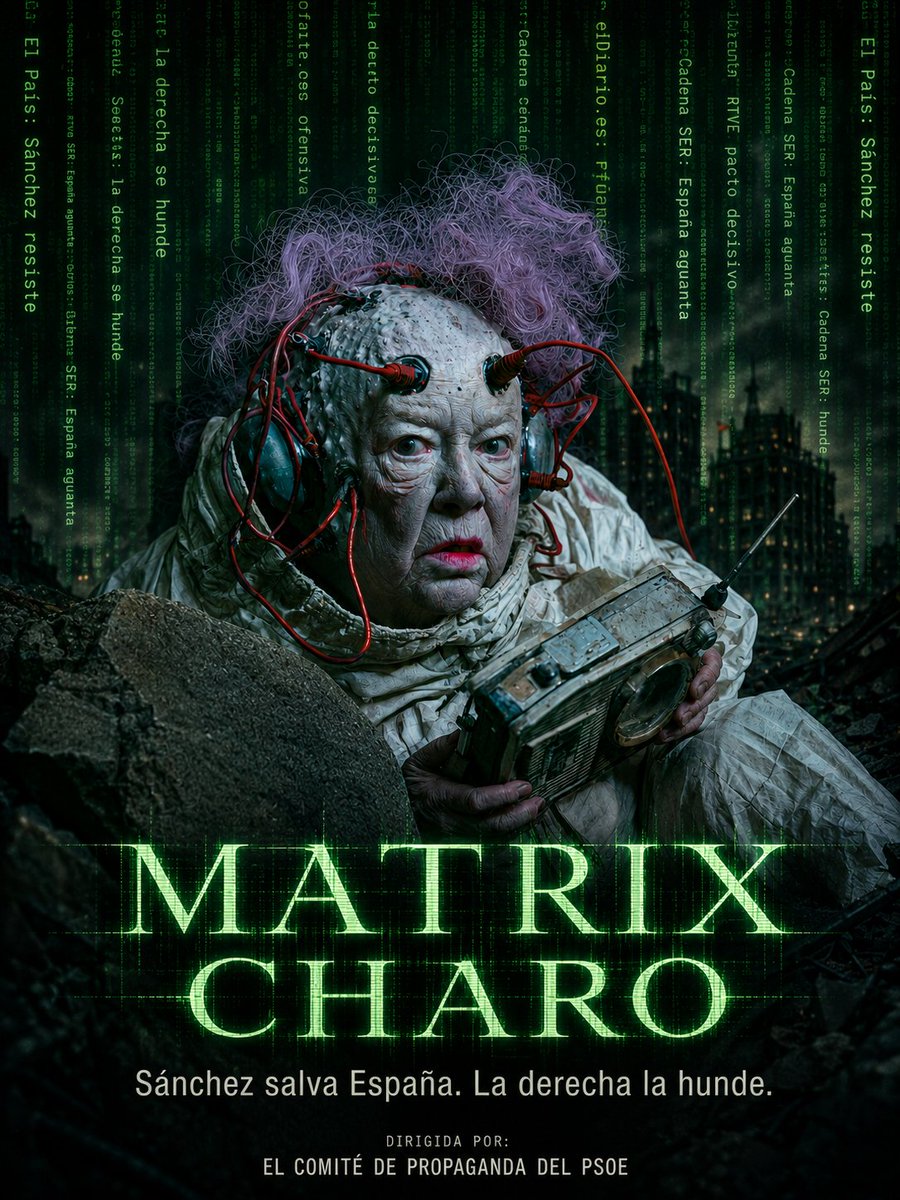 cobra__koi's tweet photo. Matrix Charo, sólo Pedro dice la verdad.
#Matrix #FurciasMediáticas #Telepedro #Charos #RealidadParaLelos https://t.co/mZb0qphO62