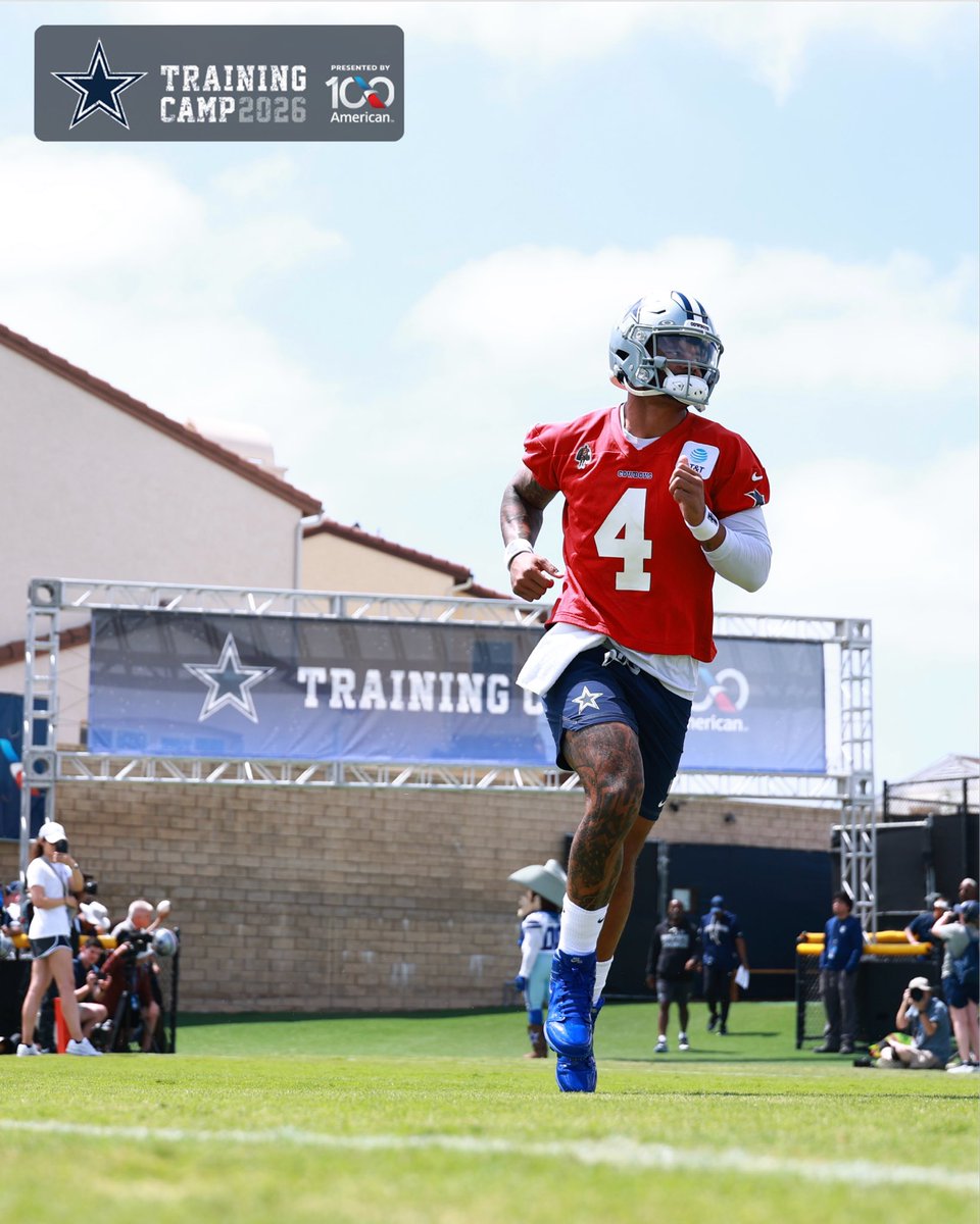 dallascowboys's tweet photo. camp day 1 ☑️

#CowboysCamp | @AmericanAir https://t.co/lfn2kVlWHX