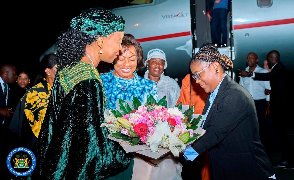 FirstLadyBio's tweet photo. I have safely arrived in Luanda, Angola, ahead of the official launch of the continental campaign, “Strengthening Resilience for Women and Girls: Climate, Conflict and a Sustainable Future.”

As President of OAFLAD, I am honoured to join my fellow First Ladies, development partners, and key stakeholders as we reaffirm our collective commitment to advancing practical, inclusive, and sustainable solutions that empower women and girls across Africa.

This campaign reflects our shared determination to ensure that women and girls are not only protected from the impacts of climate change and conflict but are also equipped to lead, innovate, and thrive as drivers of sustainable development.

I look forward to engaging in meaningful dialogue, fostering stronger partnerships, and translating our shared vision into concrete actions that will create lasting opportunities, strengthen resilience, and build a more just, prosperous, and sustainable future for our continent.

Together, we can ensure that no woman or girl is left behind.

#BuildingResilience #OAFLAD #HerJourneyHerHealth #WomenAndGirls #ClimateAction #SierraLeone #Africa

FMB