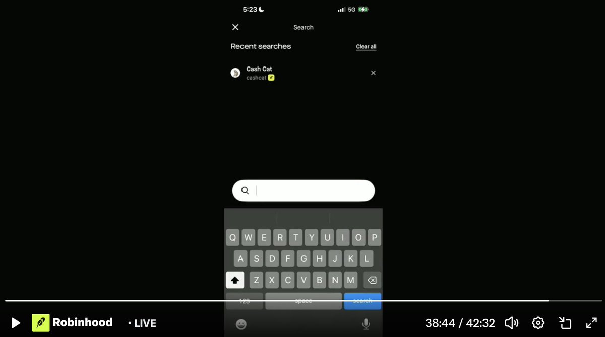 Dogetoshi's tweet photo. Cash Cat showed up on Robinhood's Earnings Call causing the memecoin to send over 60%. https://t.co/dxywUMdoPn