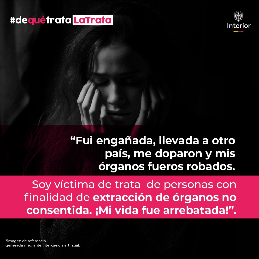 AlcaldiaMagui's tweet photo. 🛑 #DeQuéTrataLaTrata | Este 30 de julio nos unimos al Día Mundial contra la Trata de Personas. En Colombia este delito se castiga con 13 a 23 años de cárcel (Art. 188A C.P.).

 Denuncia en la línea 01 8000 52 2020. 🚨

🔗https://t.co/26Zxi3b9eQ https://t.co/LJRroK62bg