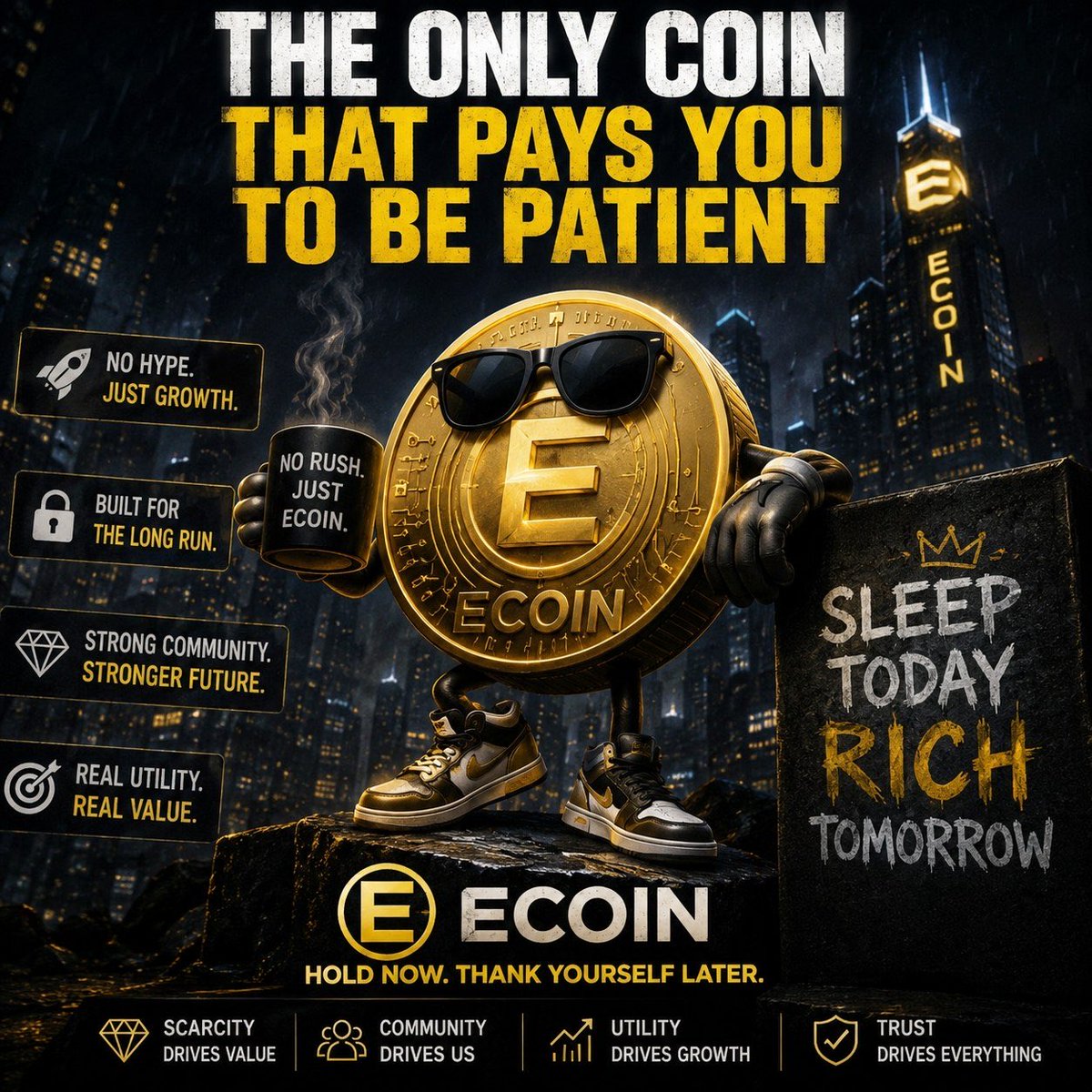 EasyCoinDev's tweet photo. 🚀 Tired of rugs? So are we.

Easy Coin is built around one simple idea: make crypto fun again without forgetting trust. We’re building a community that values transparency, long-term growth, and real people over hype.

This is just the beginning. Join early, follow the journey, and help shape what’s next.

💎 Early supporters = early community.
📈 More updates, milestones, and surprises are on the way.

#EasyCoin #Crypto #Memecoin #Solana #Web3 #CryptoCommunity #HODL