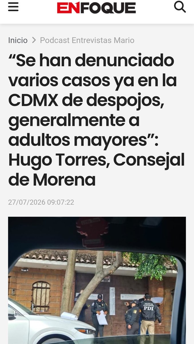 UrsulitaCas's tweet photo. Es una vergüenza @HugoTorresCDMX y su doble moral‼️

Este TIPEJO navega con la bandera de ser defensor de los vecinos de BJ en el tema de los despojos y por atrás es el principal orquestador de los mismos!!! ES UN CÍNICO 😡😡 https://t.co/djhbMwjvZ2