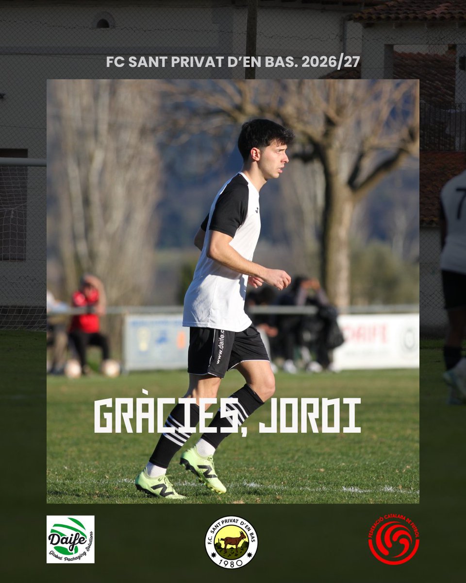 FCSantPrivatBas's tweet photo. 👋🏻 Jordi Romero no seguirà al 'SantPri'
📌 El davanter que va arribar durant la segona volta de la temporada passada, no continuarà a l'equip
🤝🏻 Agraïr el seu compromís durant aquesta curta etapa. Molta sort en el futur, Jordi
#3Cat3 #SantPri https://t.co/e21uxT9Xyf