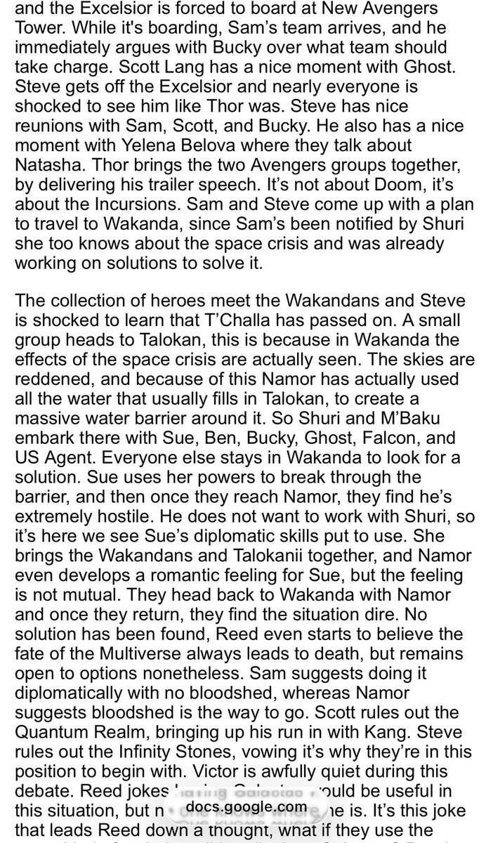 blondecashmoney's tweet photo. Avengers doomsday plot leak from the current cut ( Allegedly) https://t.co/GQUu7ub0ct