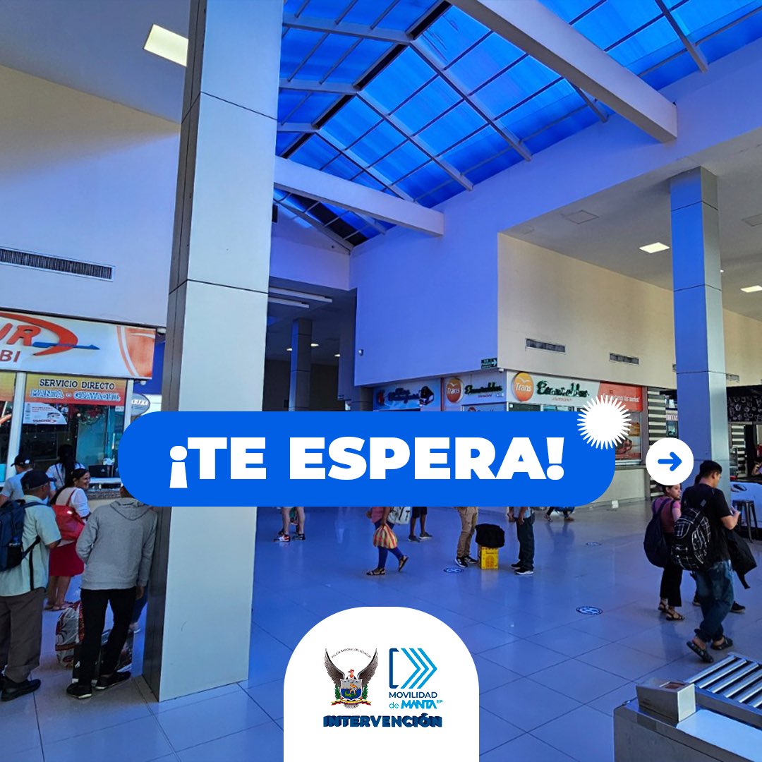 TerminaldeManta's tweet photo. 🚍 ¡El Terminal Terrestre de Manta te espera! ✨

Viaja con la tranquilidad de contar con un espacio moderno, seguro y cómodo para ti y tu familia.

Disfruta de instalaciones amplias, locales comerciales, patio de comidas y seguridad para brindarte una mejor experiencia en cada viaje.

📍 El Terminal Terrestre de Manta es el punto de partida para conectar con distintos destinos, ofreciendo comodidad y atención de calidad a todos los usuarios.

¡Te esperamos para que tu viaje comience de la mejor manera! 💙

#TerminalTerrestreDeManta #viaje