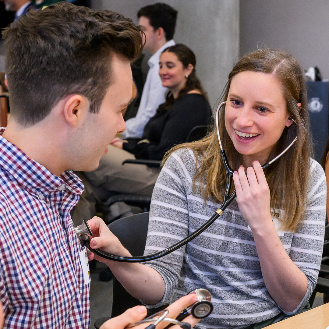 mumedicine's tweet photo. This morning, the #Mizzou School of Medicine Class of 2030 attended the annual Stethoscope Breakfast, where attendees received a stethoscope, their first medical tool, generously donated by our medical school alumni. 🩺

Welcome to @Mizzou, Tigers! https://t.co/SPlKDefF2q