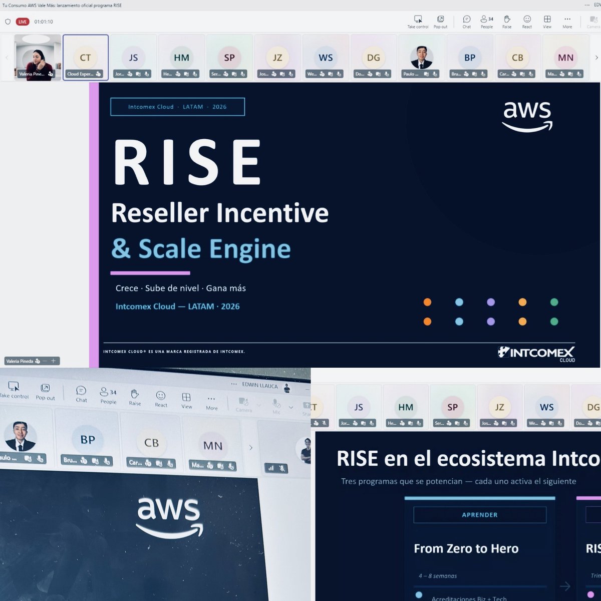 edwinllauca's tweet photo. Hoy participamos en el lanzamiento oficial de RISE (Reseller Incentive &amp; Scale Engine), una iniciativa de AWS e Intcomex Cloud LATAM enfocada en fortalecer el ecosistema de partners y acelerar el desarrollo de soluciones en la nube.

#AWS #AWSPartner #IntcomexCloud   #EdwinLlauca https://t.co/ggBvF7jyKB