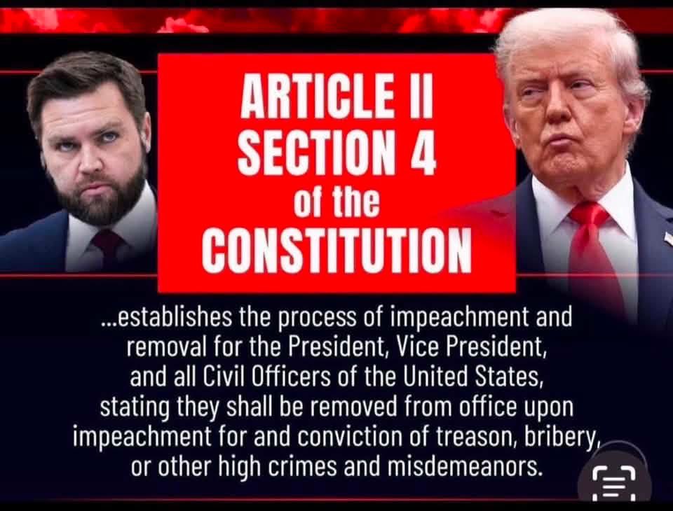 RandiRandia's tweet photo. @harryjsisson BETTER YET, ARTICLE II, SECTION 4….NOW!!! https://t.co/HJnqAuqLxA
