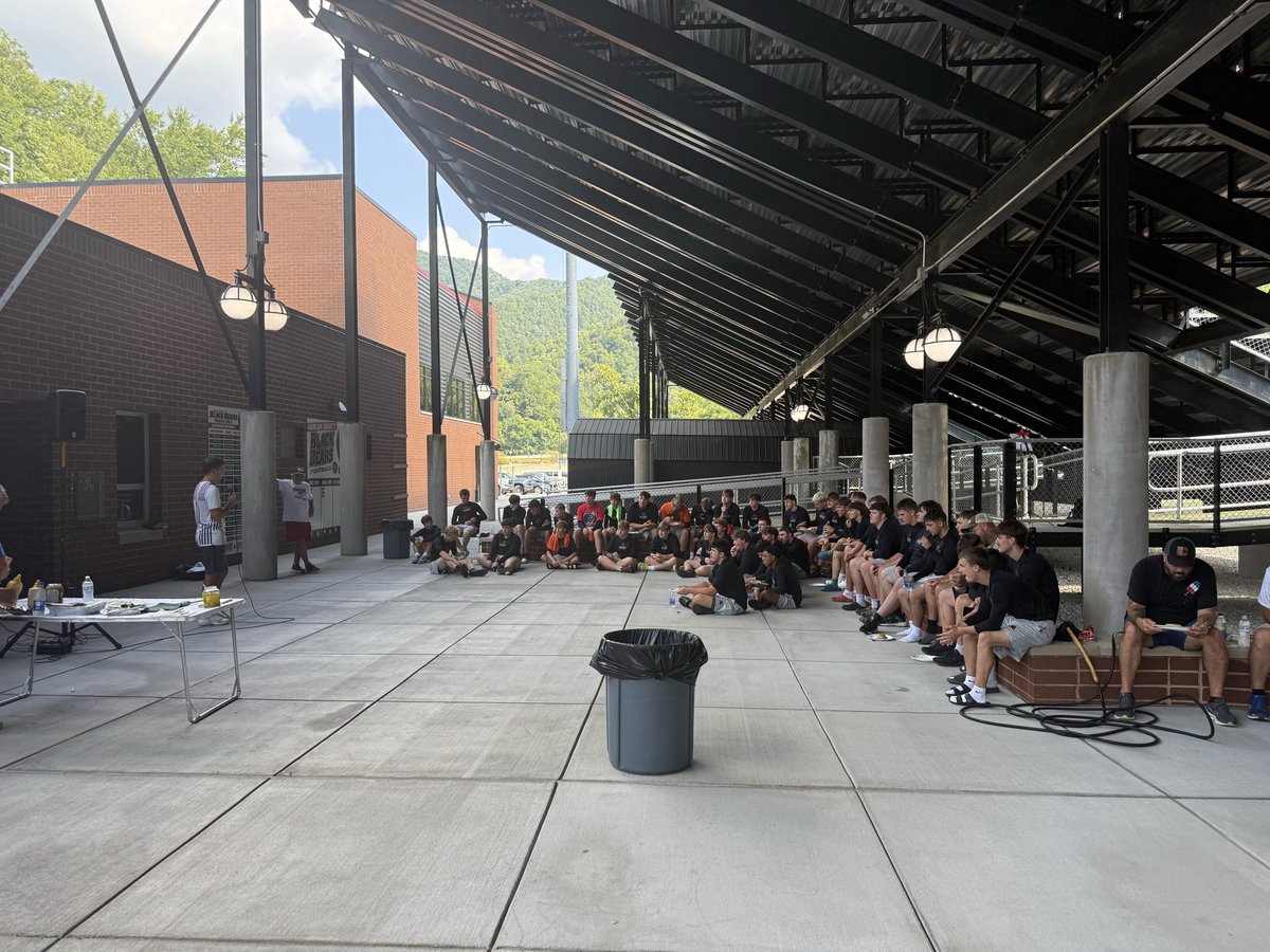 HarlanCountyFB's tweet photo. Thank you to SCORE International for serving our boys with a meal, some new clothing, and most importantly an on time word on the first evening of our football camp! https://t.co/PNfItZtA6e