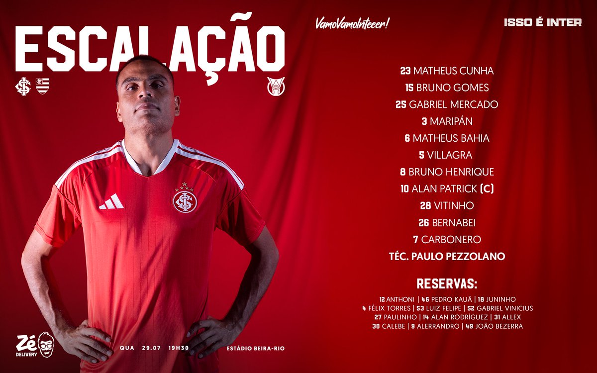 SCInternacional's tweet photo. 📝 INTER ESCALADO! 🔥 https://t.co/aoFNZPXTEd