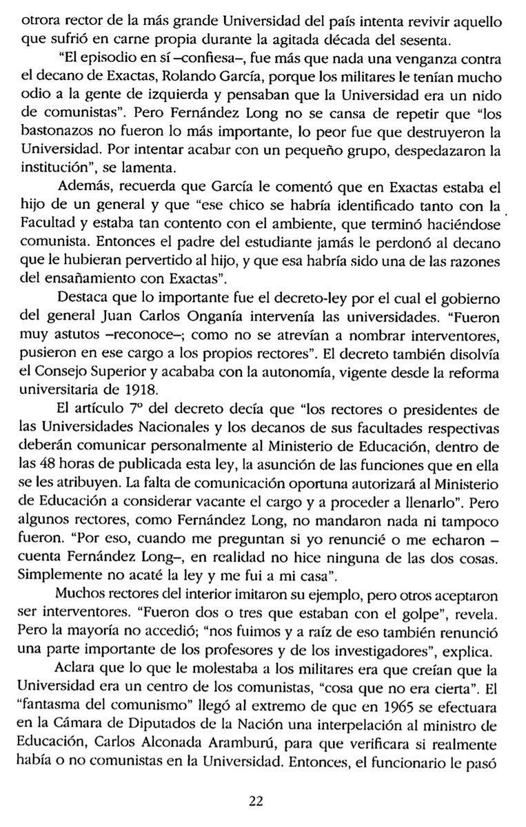 joaco_est's tweet photo. "Los bastonazos no fueron lo más importante".

Comparto la reflexión de Hilario Fernández Long a 60 años de la Noche de los Bastones Largos. Tiene una actualidad lamentable. https://t.co/FNEUrk4Pct