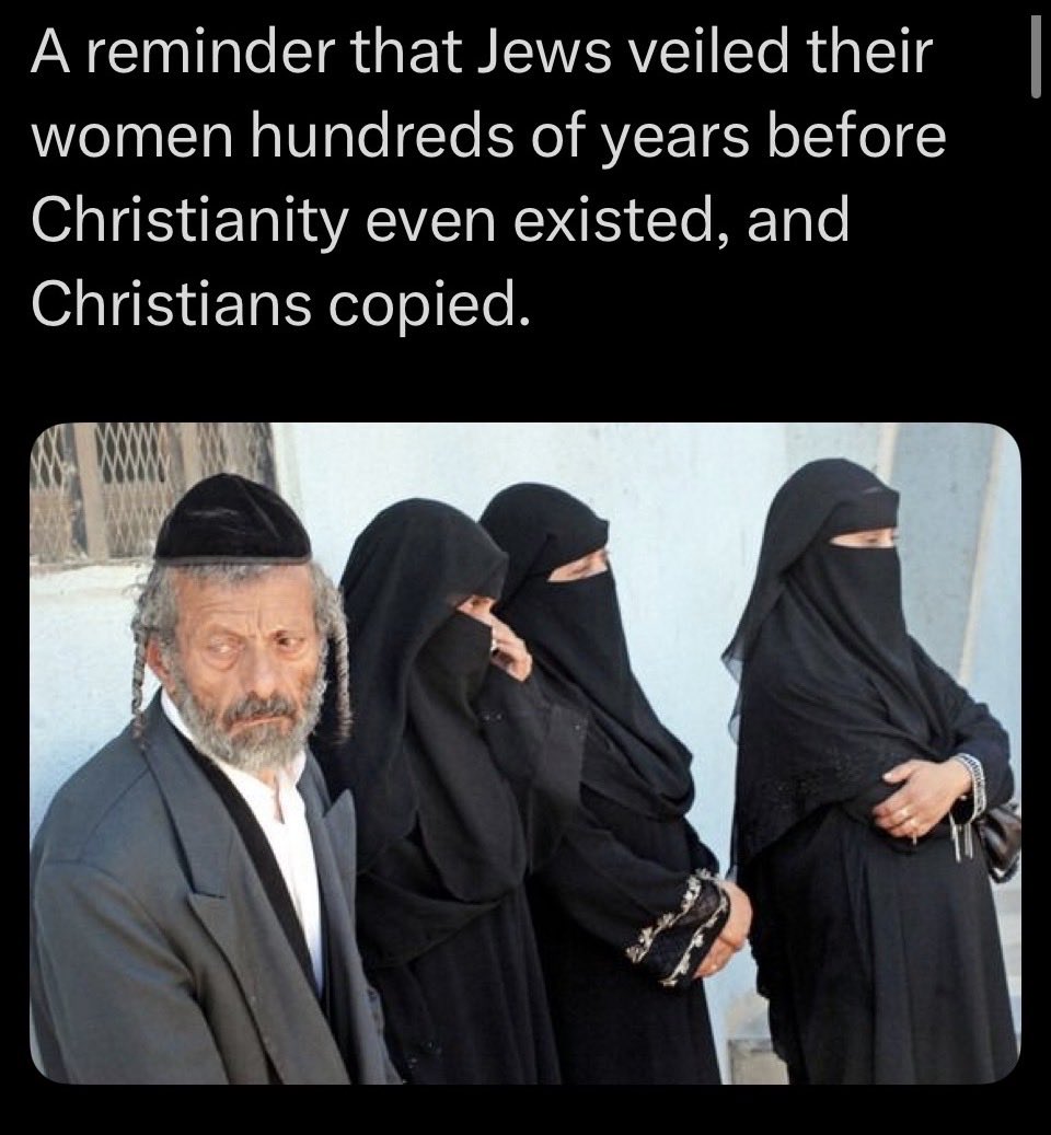 JadedOrganizer's tweet photo. @koshercockney Interesting since Jews were the first to adopt and require it in ancient Mesopotamia home to the prophet Abraham.  I don’t  know what’s worse dressing modestly and covering your breasts or shaving your head and forced to wear a wig.  I guess I’d take the modesty https://t.co/KLHsTTFlTp
