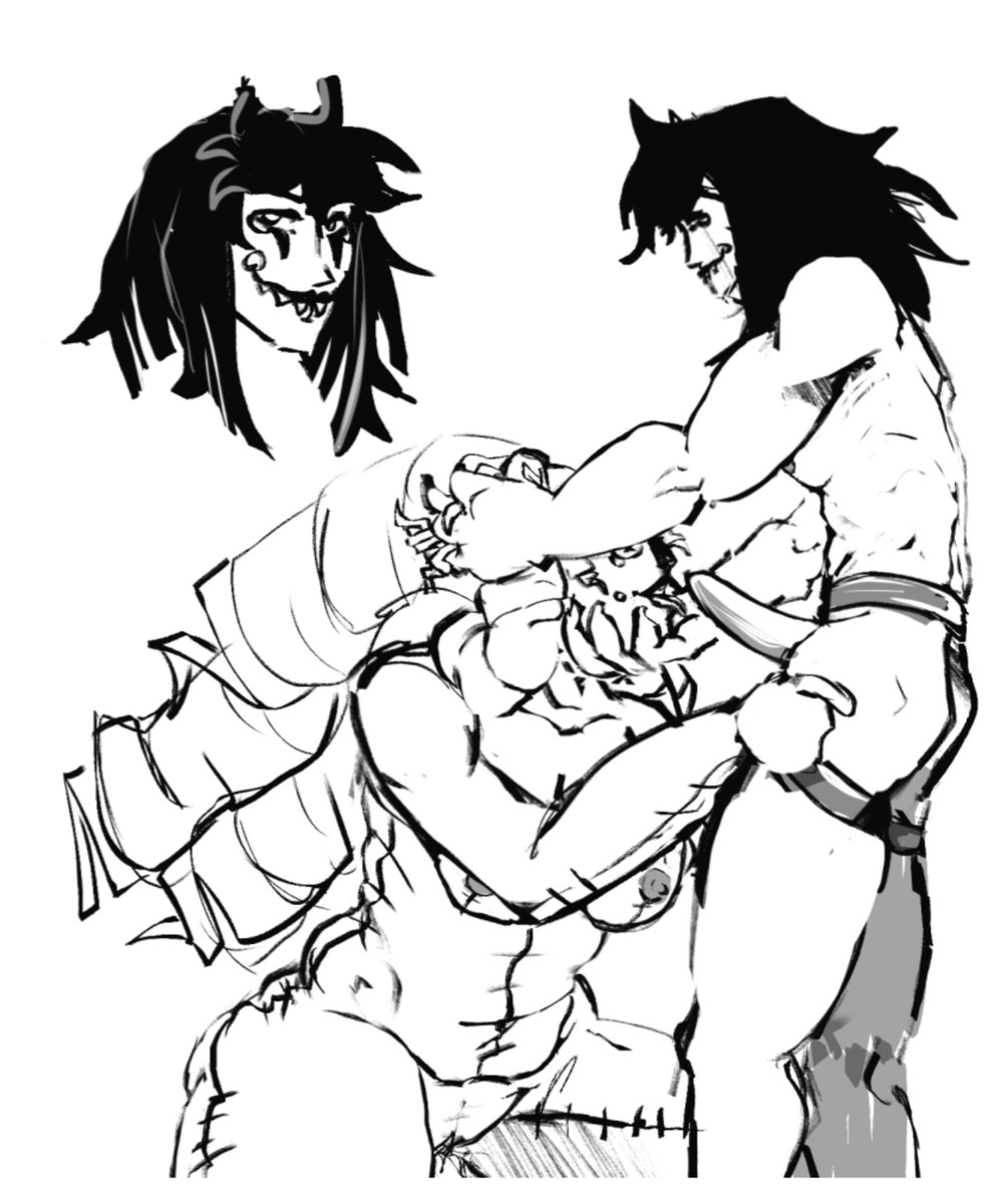 Golden_Robbin's tweet photo. Some rough sketches of NSFW, ragapom :) first two are normal Ragatha and pomni and the last two is normal rags but evil pomni 🤭 
#nsfw #Ragatha #pomni #evilpomni
#tadcfanart https://t.co/bcXCIGNwgk